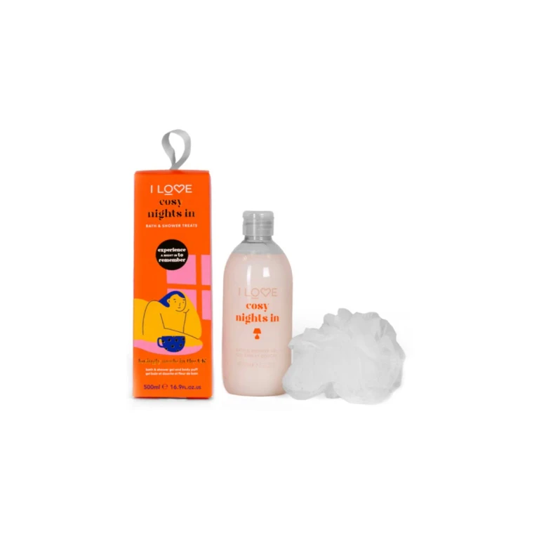 ... Bathtime Treats Cosy Nights Gift Set Shower Gel & Cleansing Sponge 500ml