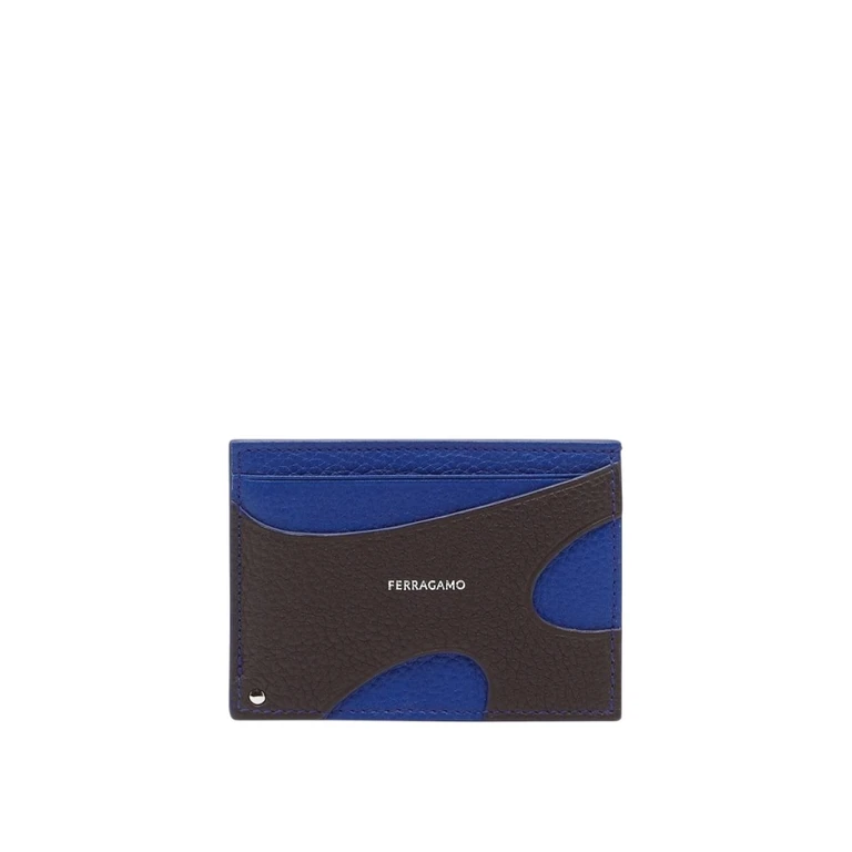 Cut-Out Grained Leather Card Case