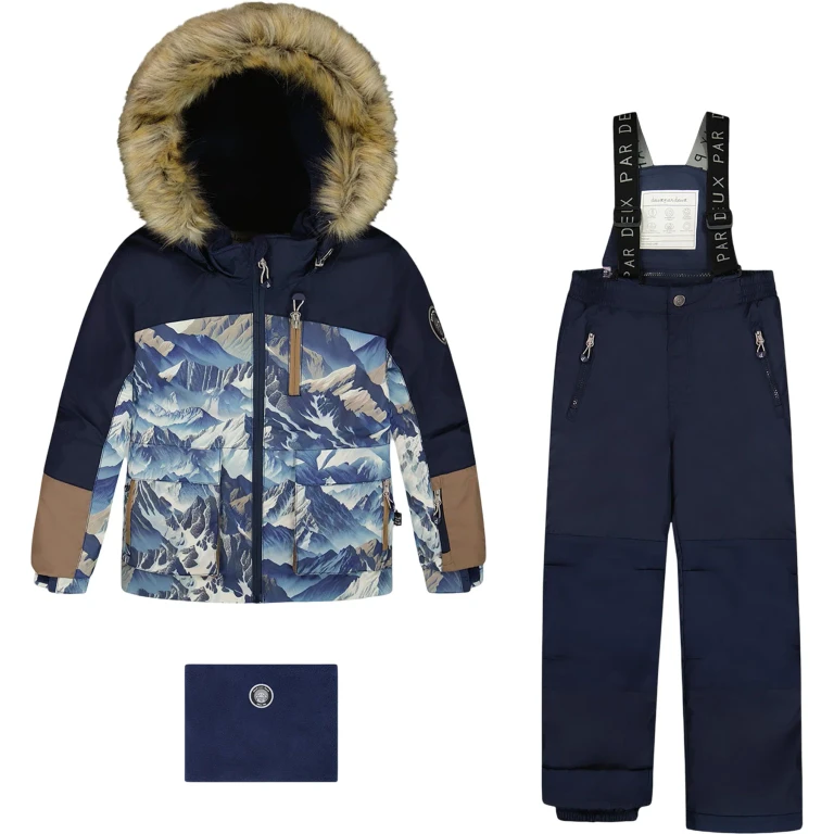 Play Two-Piece Snowsuit with Printed Colorblocked Jacket - Little Boy