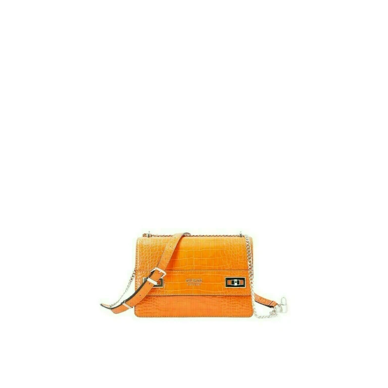 Katey Patta Convertible Orange Fabric Shoulder Bag 23.5x16x7.5 cm