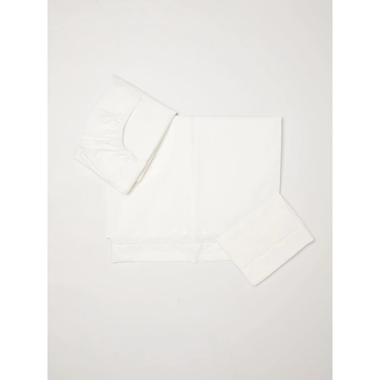 Baby Boy 3-Piece Cotton Crib Bedding Set with Embroidered Logo (LBB1136-26EBIANCO)