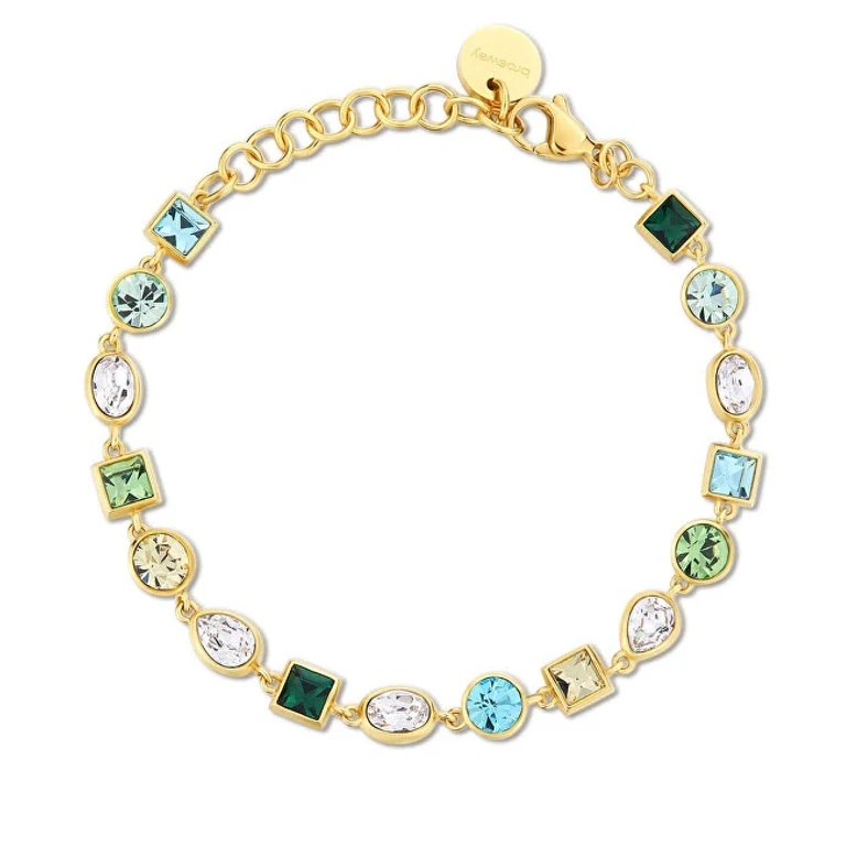 Luxury Gold Plated Bracelet with Colored Crystals Symphonia BYM171