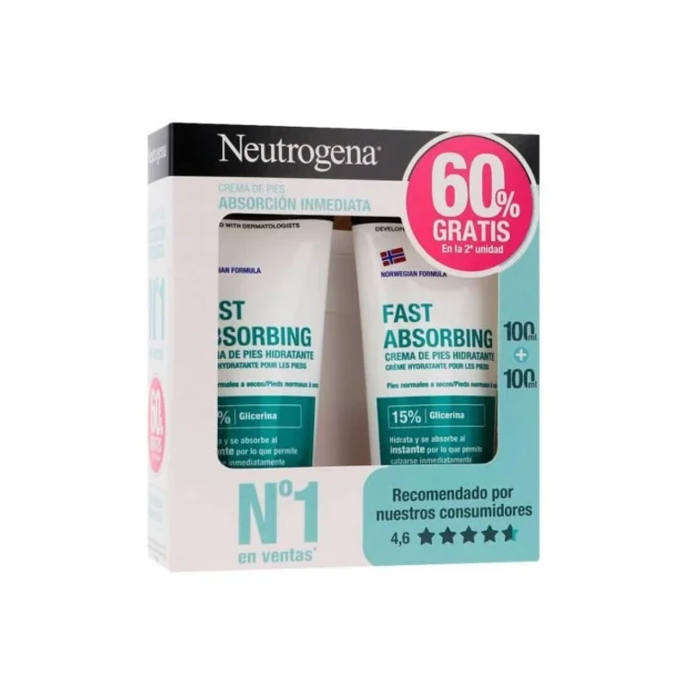 Immediate Absorption Foot Cream 2x100ml
