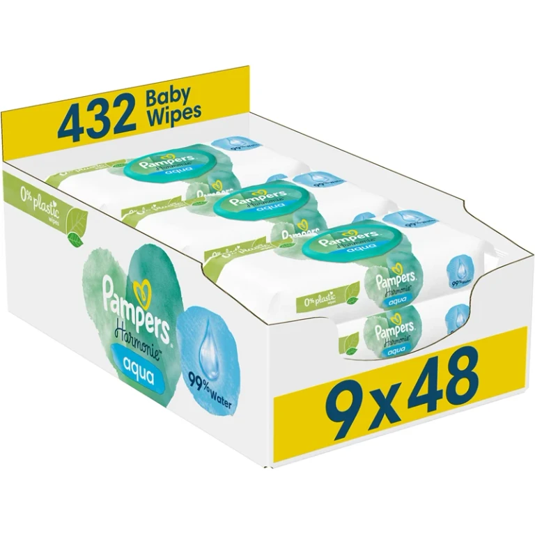 Harmonie Aqua Baby Wet Wipes 9x48 pcs