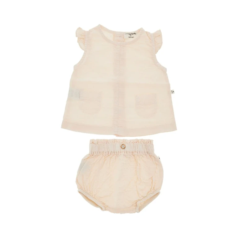 Cotton seersucker two-pieces set Kids 3M
