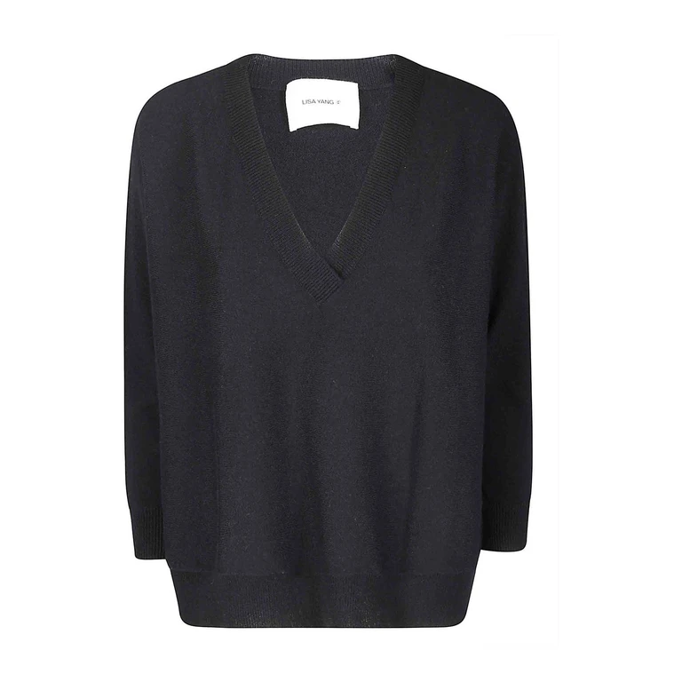 Pull à col en V en cachemire - Noir