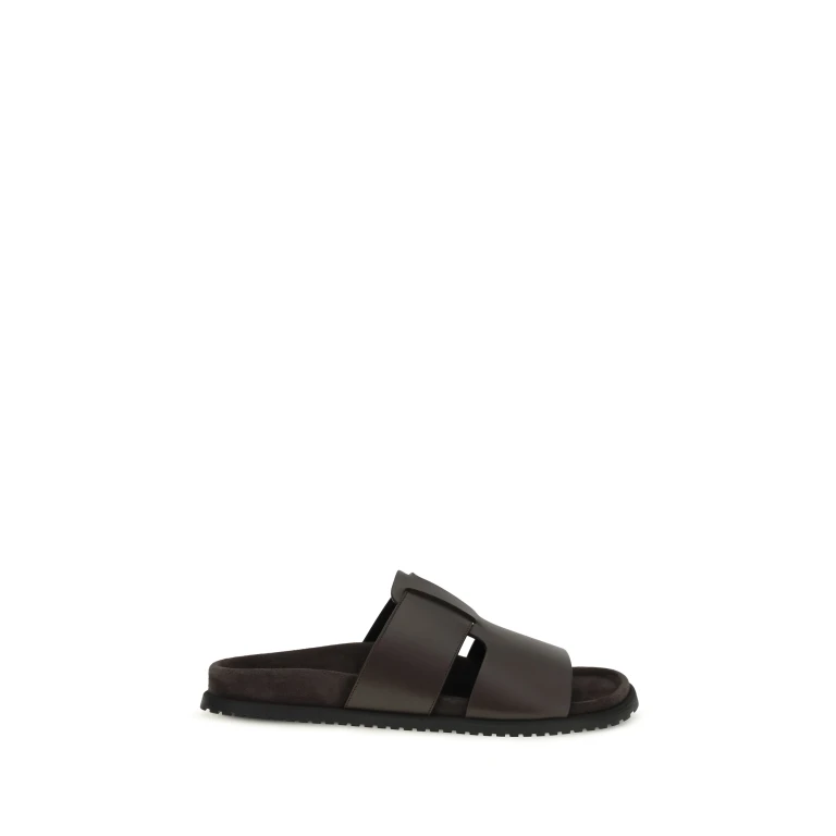 Sandals Brown Calf Leather