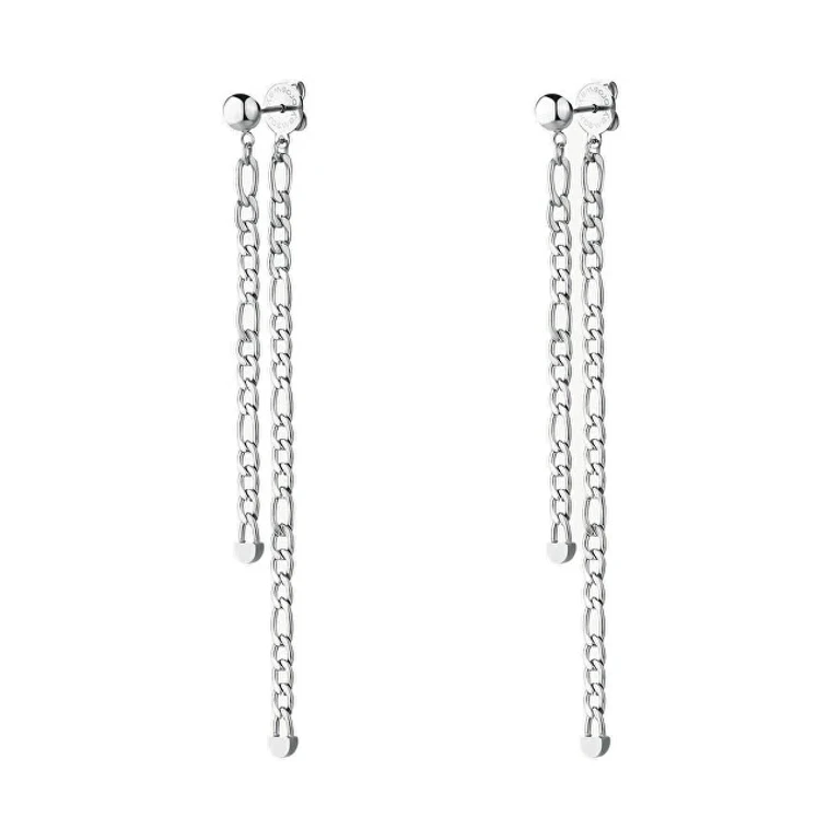 Essential BNL095 2 in 1 Long Steel Earrings