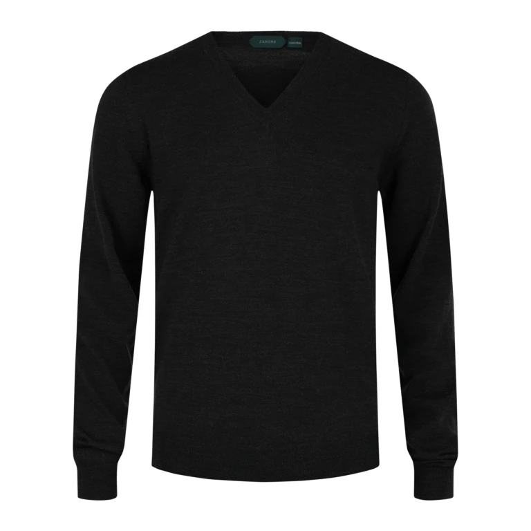 Zanone V-Neck Wool Blend Sweater