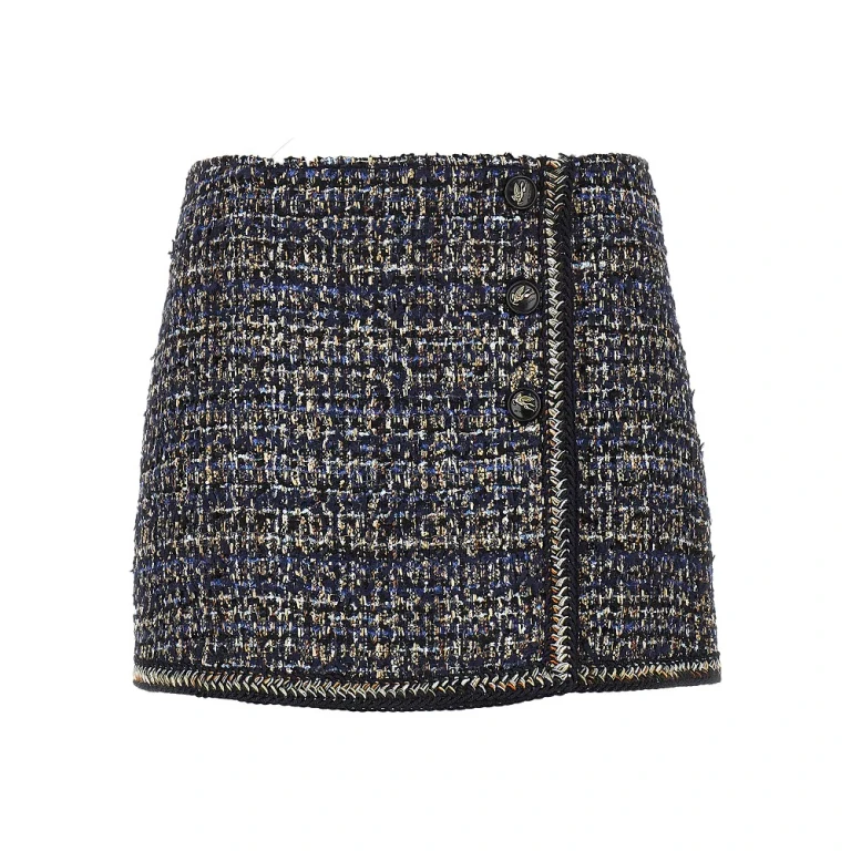 Wool-blend tweed mini skirt Woman 40