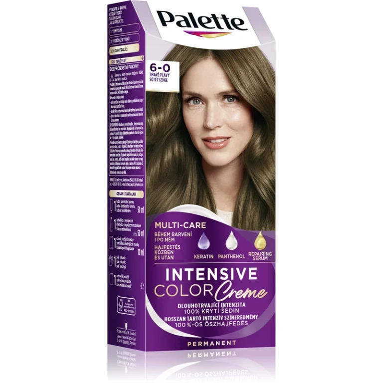 Palette Intensive Color Permanent hair dye cream color 6-0 (N5) dark blonde