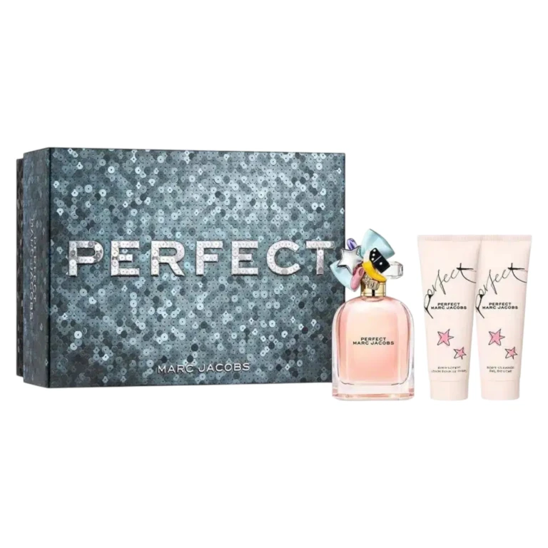 Set Marc Jacobs: Perfect Eau De Parfum for women 100 ml + Perfect Hydrating body lotion 75 ml + Perfect Hydrate shower gel for all skin types 75 ml