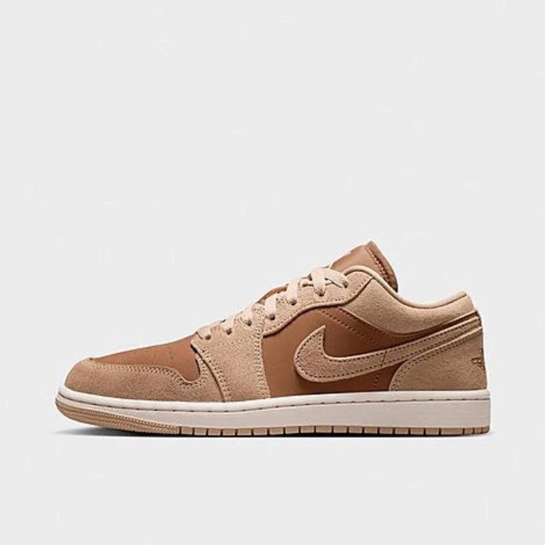 Jordan Women's Air Retro 1 Low Casual Shoes in Legend Medium Brown/Chalk/Light British Tan Size: 5.0