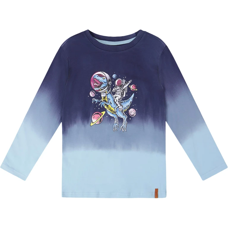 Long Sleeve Organic Cotton Gradient Jersey T-Shirt - Little Boy