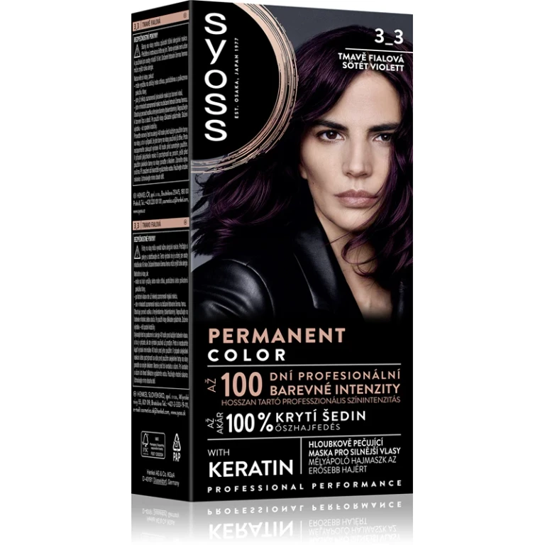 Permanent hair dye color 3_3 Dark Violet