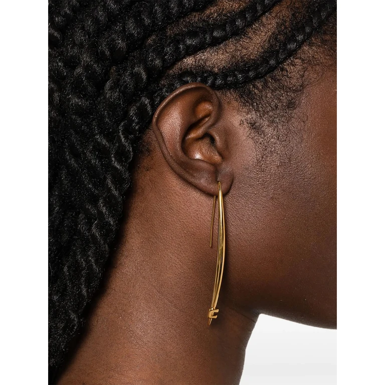 Logo-plaque Drop Earrings