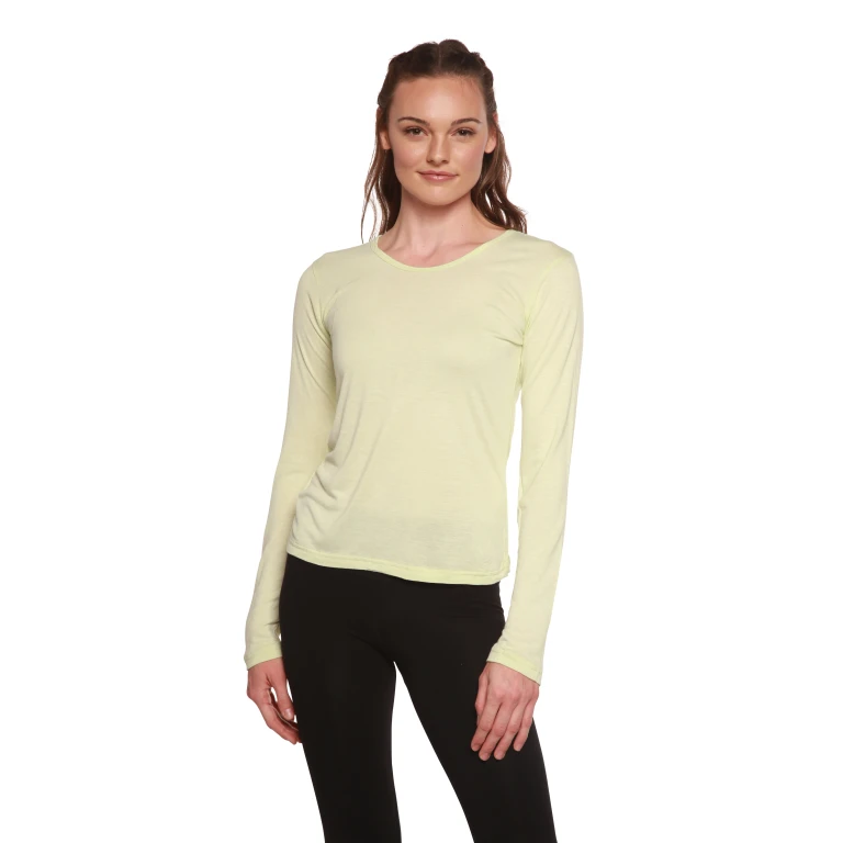 Clearance Women's Scoop Neck 100% Bamboo Viscose Long Sleeve Shirt