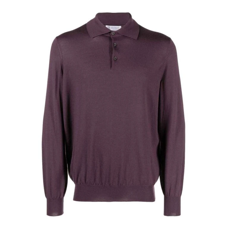 Dark Purple Wool Polo Shirt