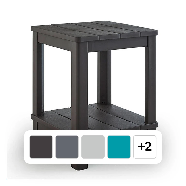 Deluxe Side Table with Shelf:- Teal