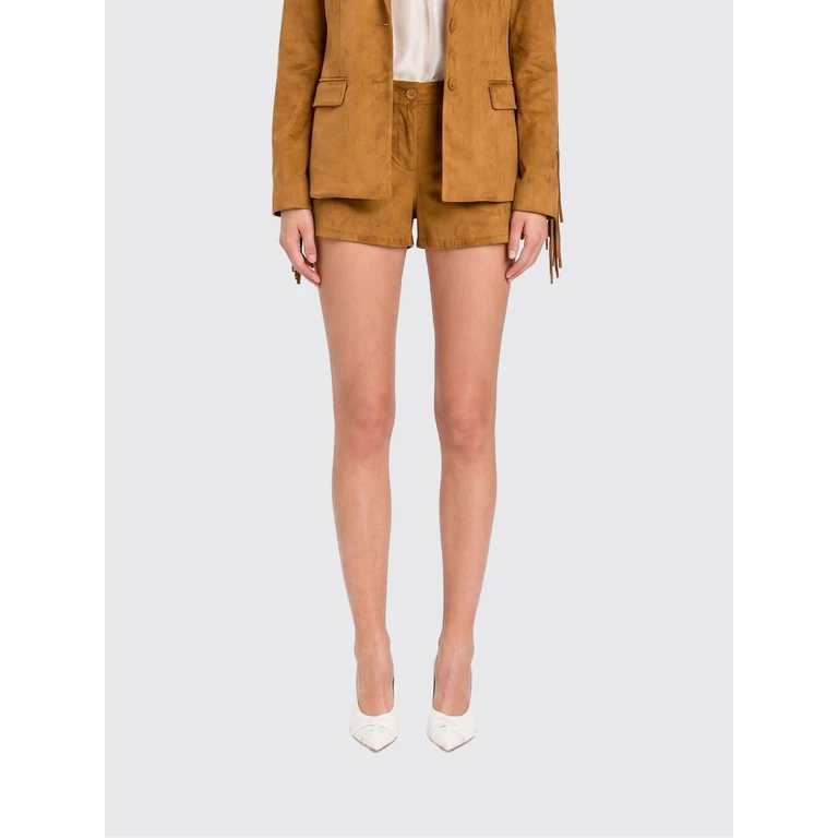 Mid-Rise Straight-Leg Chino Shorts in Faux Suede (261AP233210065)