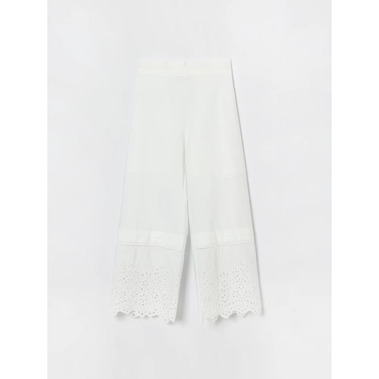 Cotton Trousers with Sangallo Inserts (Z1G40979700099)