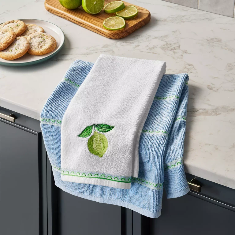 Fruit Capsules Kitchen Towel Set, 8-Pack: Lime:- Lime