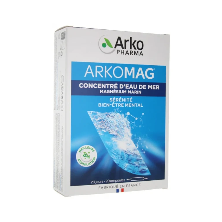 Arkomag Marine Magnesium & Vitamin B6 Caramel Flavor 20 Vials