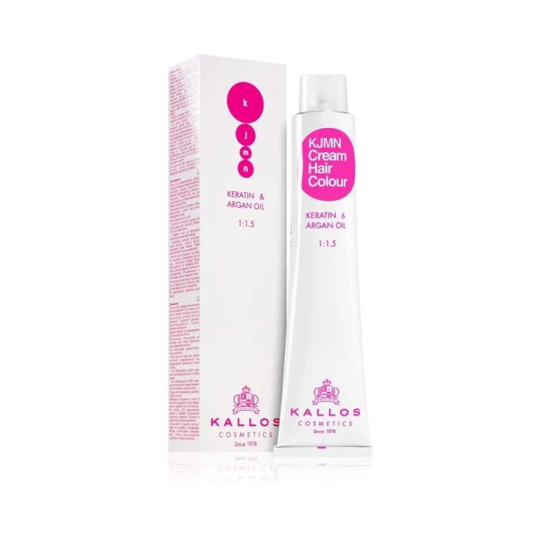 KJMN Professional Hair Color Cream with Keratin and Argan Oil Color Light Brown 5.0 100 ml