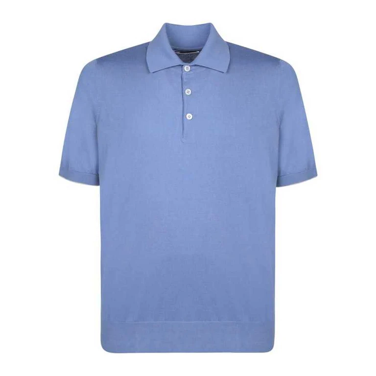 Oxford Blue Knit Polo Sweater