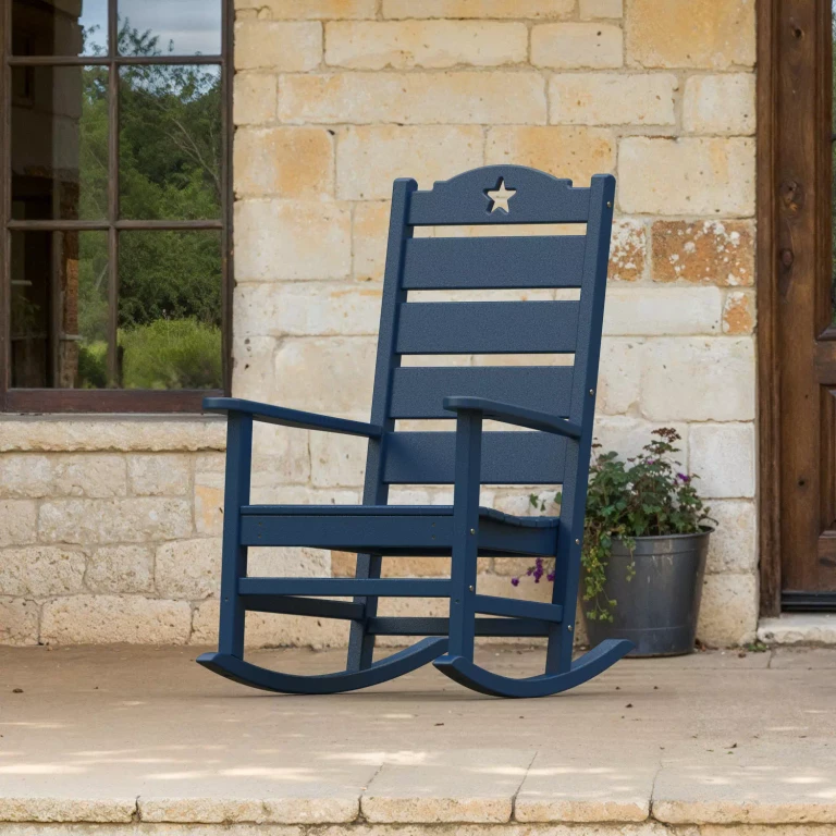 Texas Star Rocking Chair:- Navy