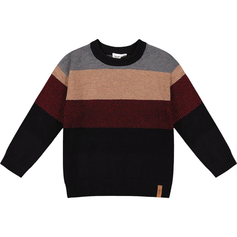 Color Block Knit Sweater - Little Boy