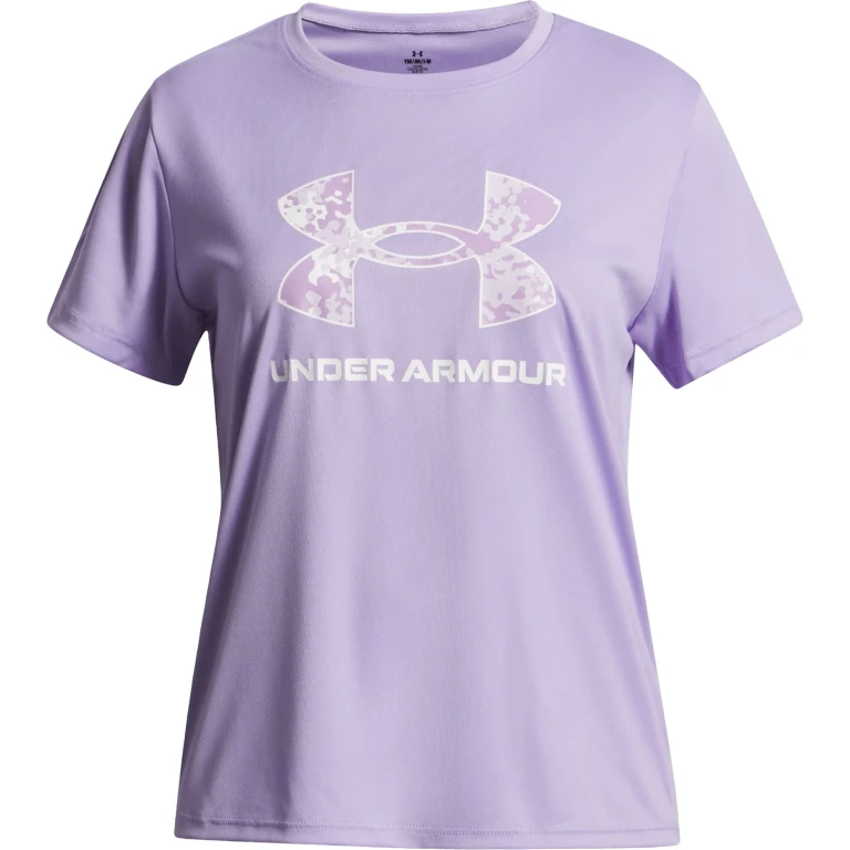 UA Tech Print Fill Short Sleeve T-Shirt - Girls