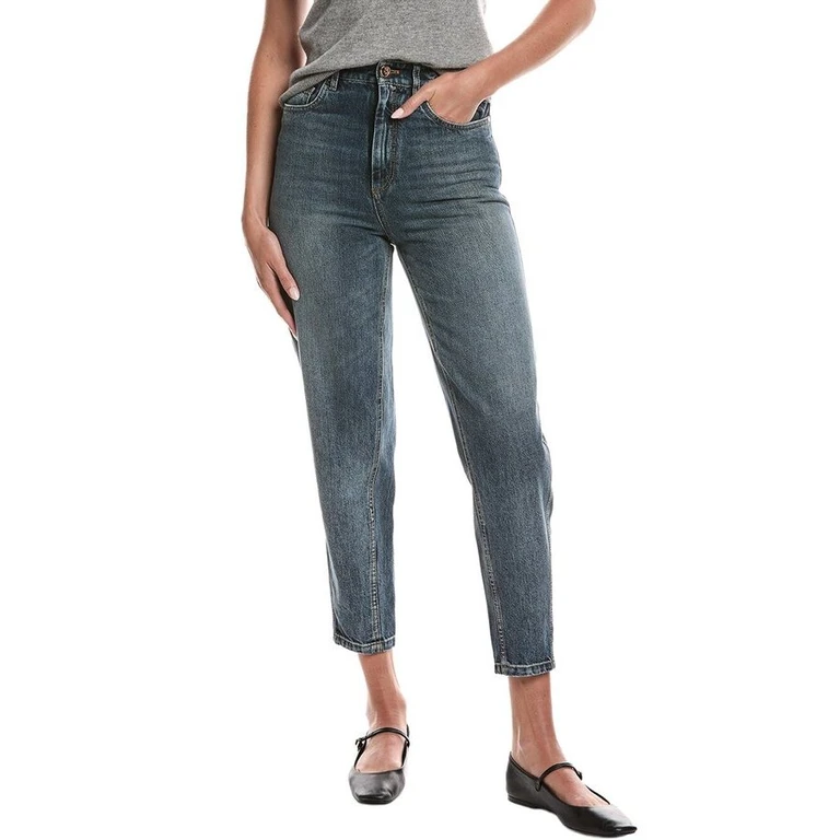 Womedium Blue Denim Tapered Trousers