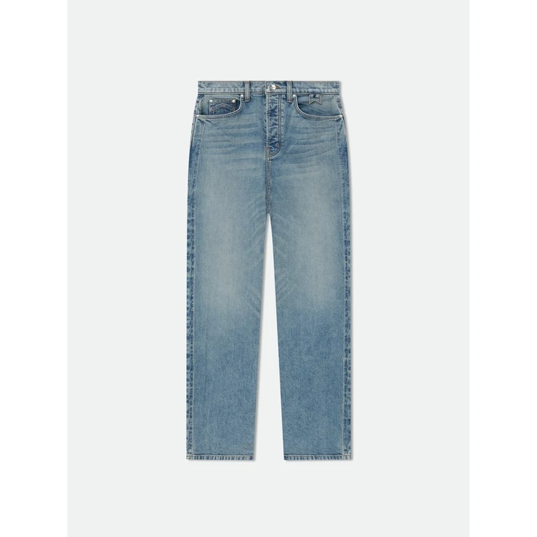 Men'S Indigo Denim Straight-Leg Trousers