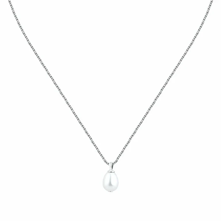 Silver Necklace With Freshwater Pearl Pearl Sxu41 (Chain, Pendant)