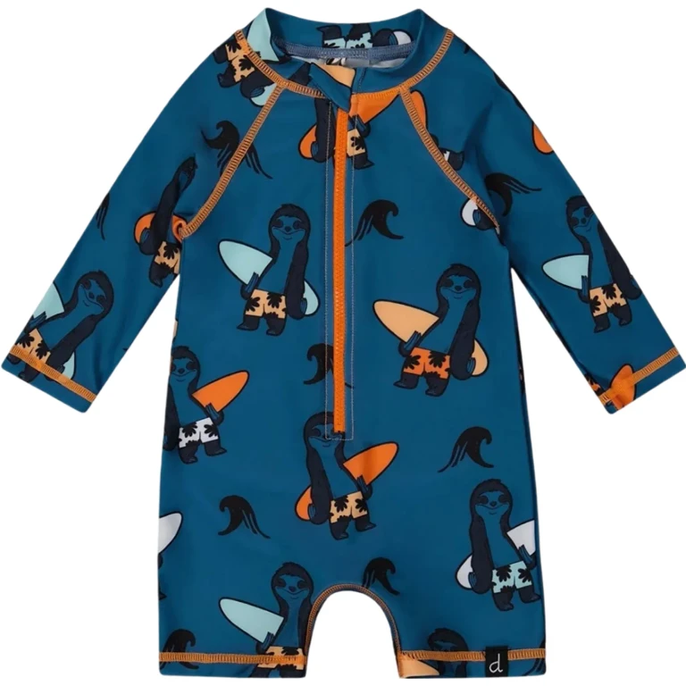 Printed One-Piece Long Sleeve Rashguard - Baby Boy