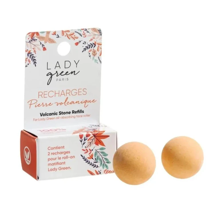 2 refills for mattifying volcanic stone roll-on 18g