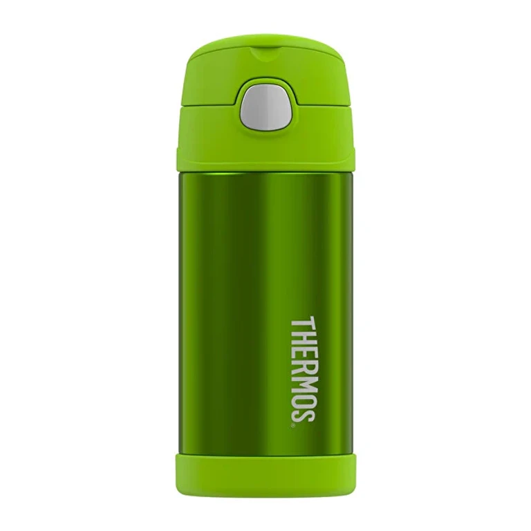 FUNtainer Baby thermos with straw - lime 355 ml