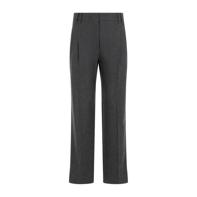 Dark Grey Wool Cashmere Trousers
