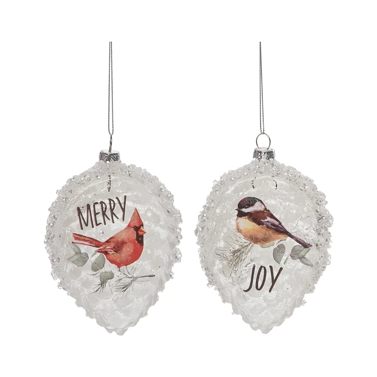 Multicolored Glass Pinecone Ornaments Set of 2 325 Inch Christmas Tree Decorations