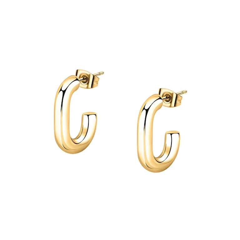 Minimalist Gold-Plated Hoop Earrings Savn06