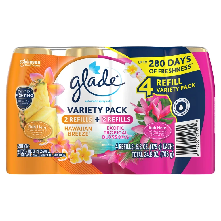 Automatic Spray Air Freshener Refills, Hawaiian Breeze and Exotic Tropical Blossoms, 4 ct.