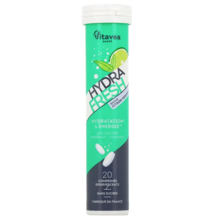 Hydra Fresh - Hydration & Energy - Lemon-Verveina Flavor - 20 effervescent tablets