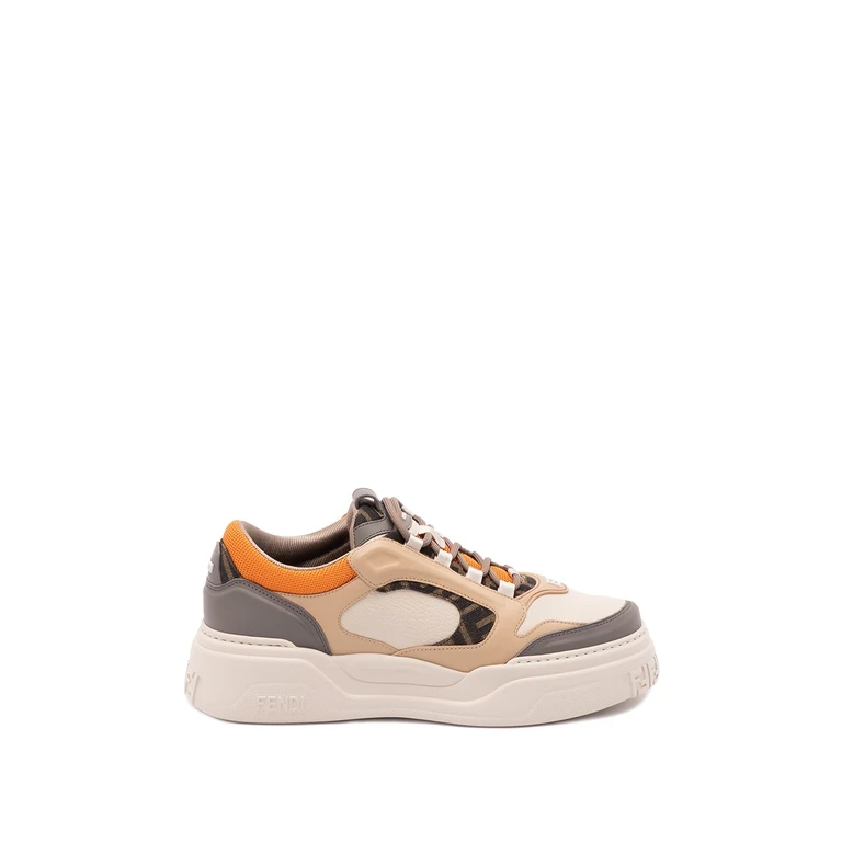 Multicolor Pelle e Tela Fendi Force Sneakers