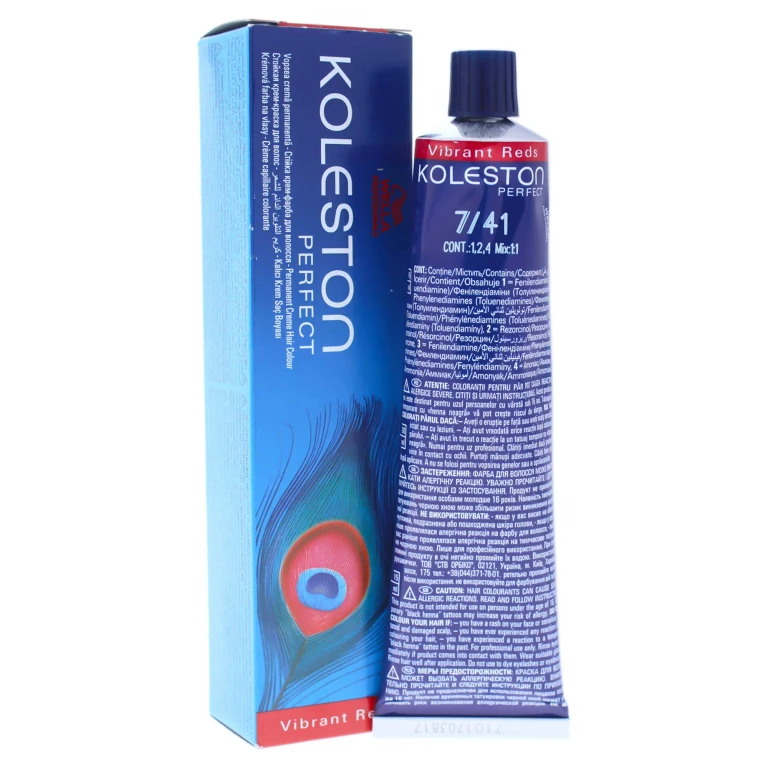 Professionals Koleston Perfect Permanent Hair Color 7/41 Medium Ash Red Blonde 60 ml
