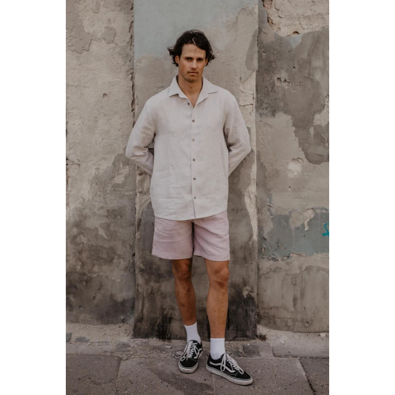 Classic linen shirt HECTOR in Cream