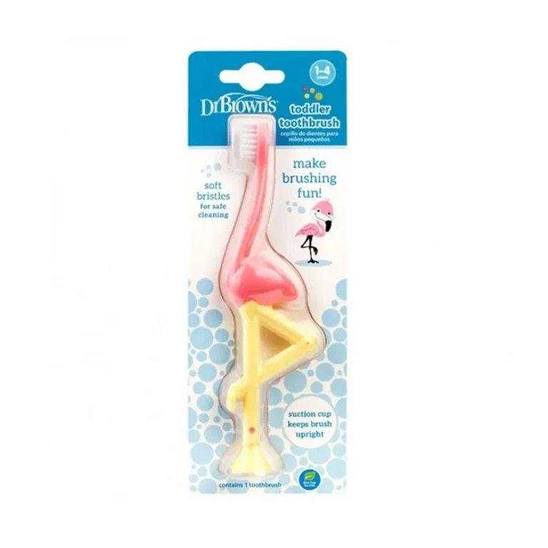 Dr. Brown Toothbrush 1-4 years Flamingo