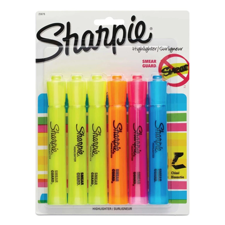 Accent - Accent Tank Style Highlighter, Chisel Tip, Assorted Colors - 6 ct.