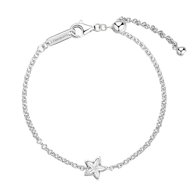 Silver Bracelet Star Fancy Infinite White Fiw111