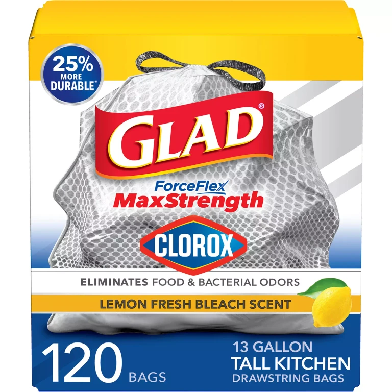 ForceFlex MaxStrength with Clorox Tall Kitchen Drawstring Trash Bags, Lemon Fresh Scent, 13 Gallon, 120 ct.
